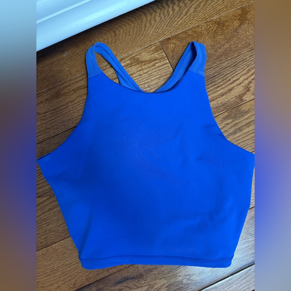 Joe Fresh Active Blue Mesh Tank